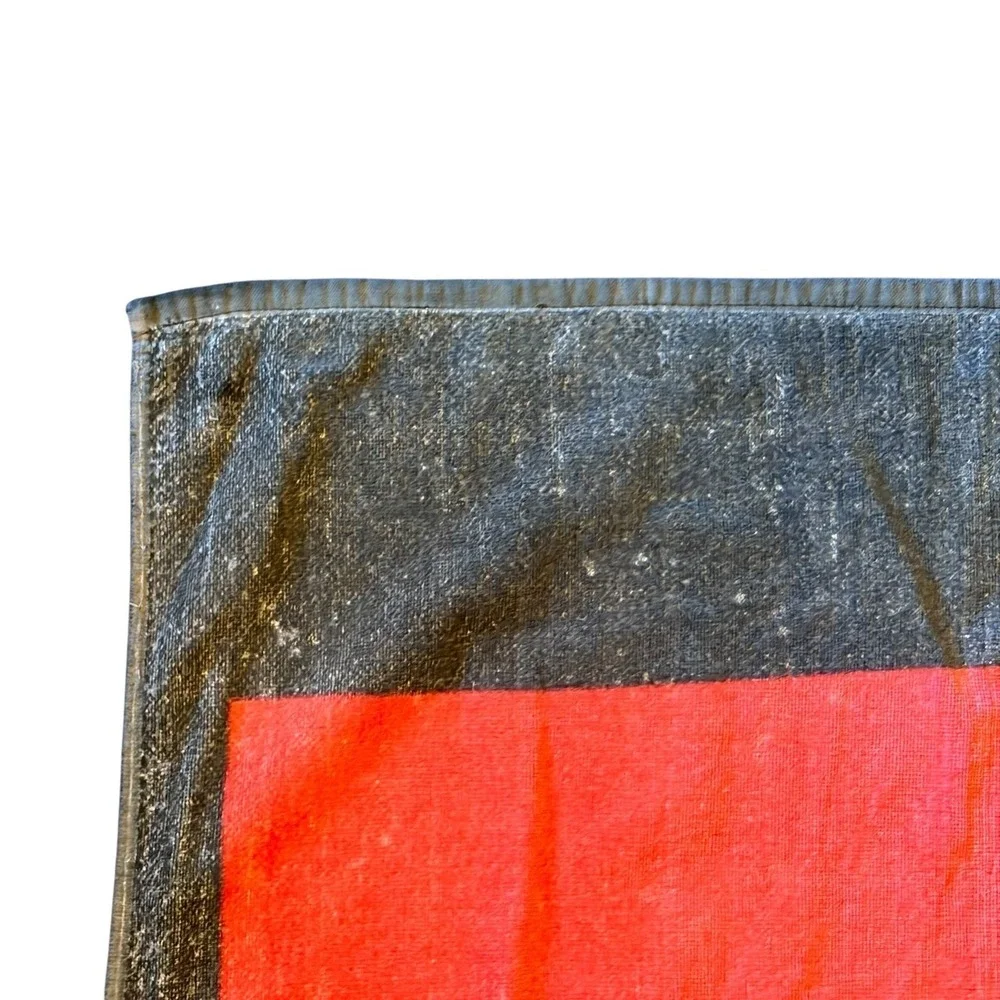 VTG Disney Florida Mickey Mouse 1980s‎ Red Black Cotton Beach Towel